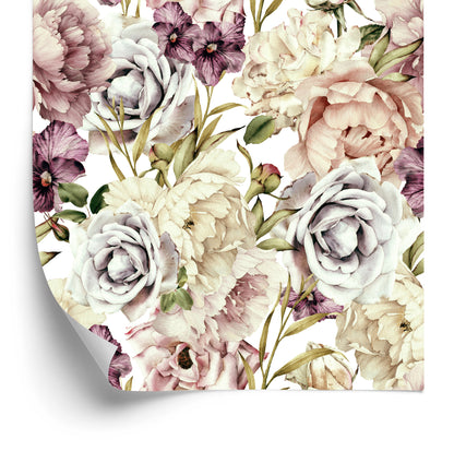 Wallpaper Flowers In Pastel Colors