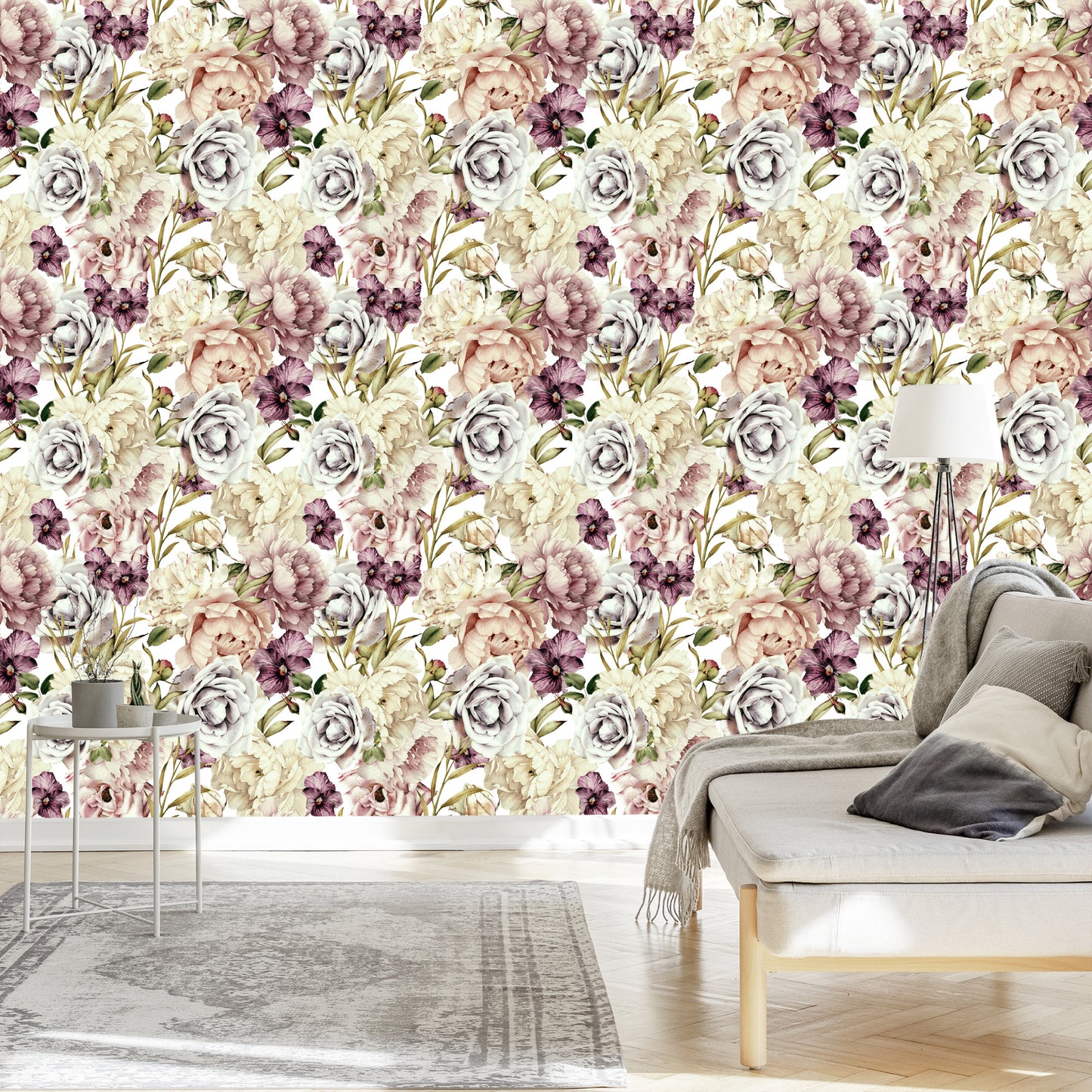Wallpaper Flowers In Pastel Colors