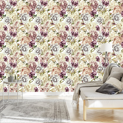 Wallpaper Flowers In Pastel Colors
