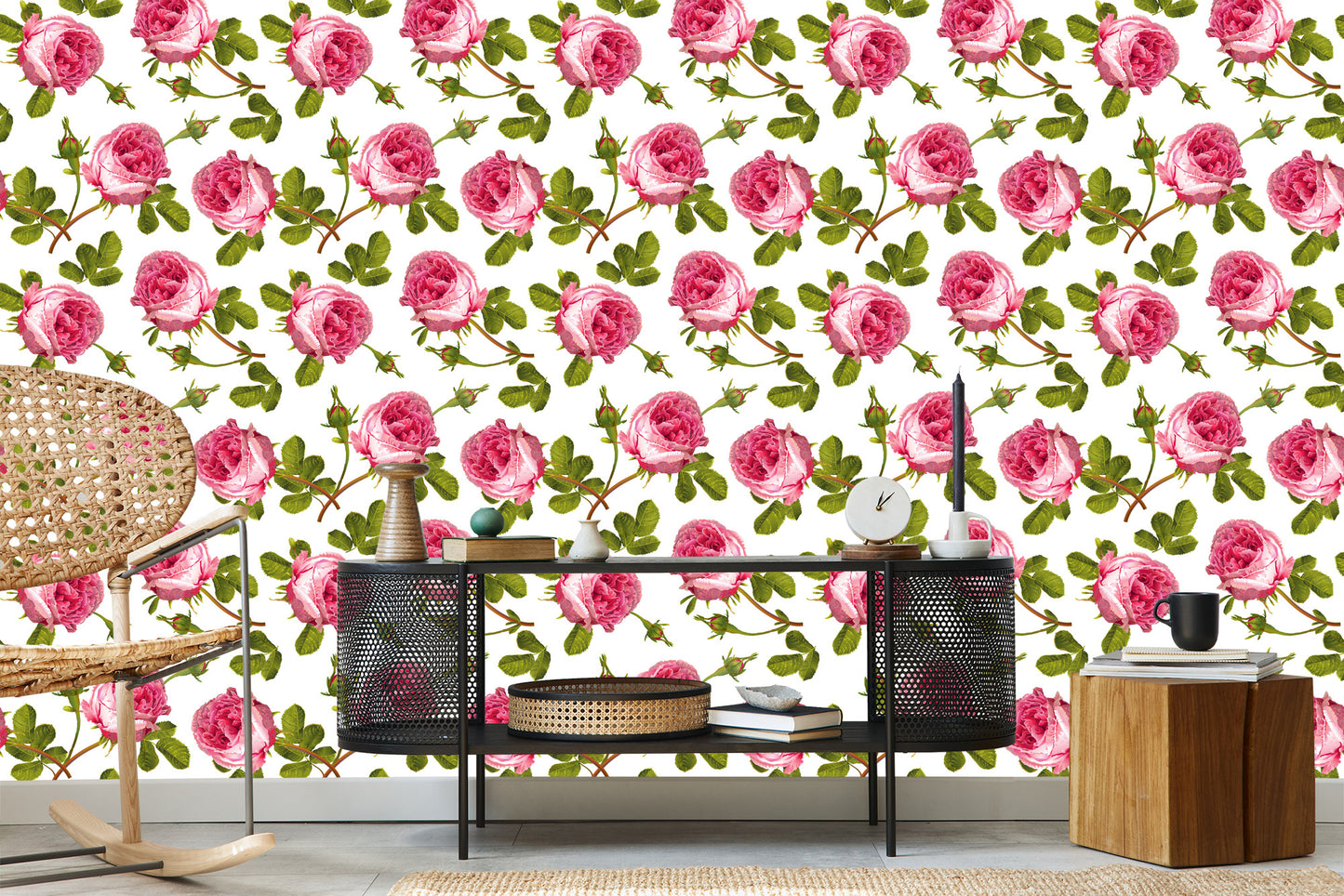 Wallpaper Roses With Leaves