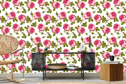 Wallpaper Roses With Leaves
