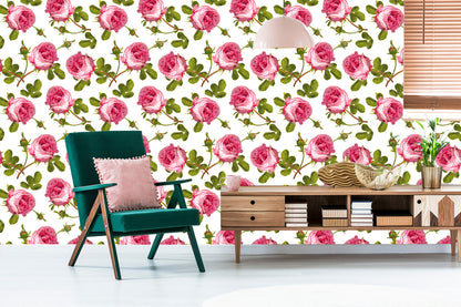 Wallpaper Roses With Leaves