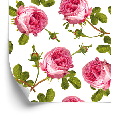 Wallpaper Roses With Leaves