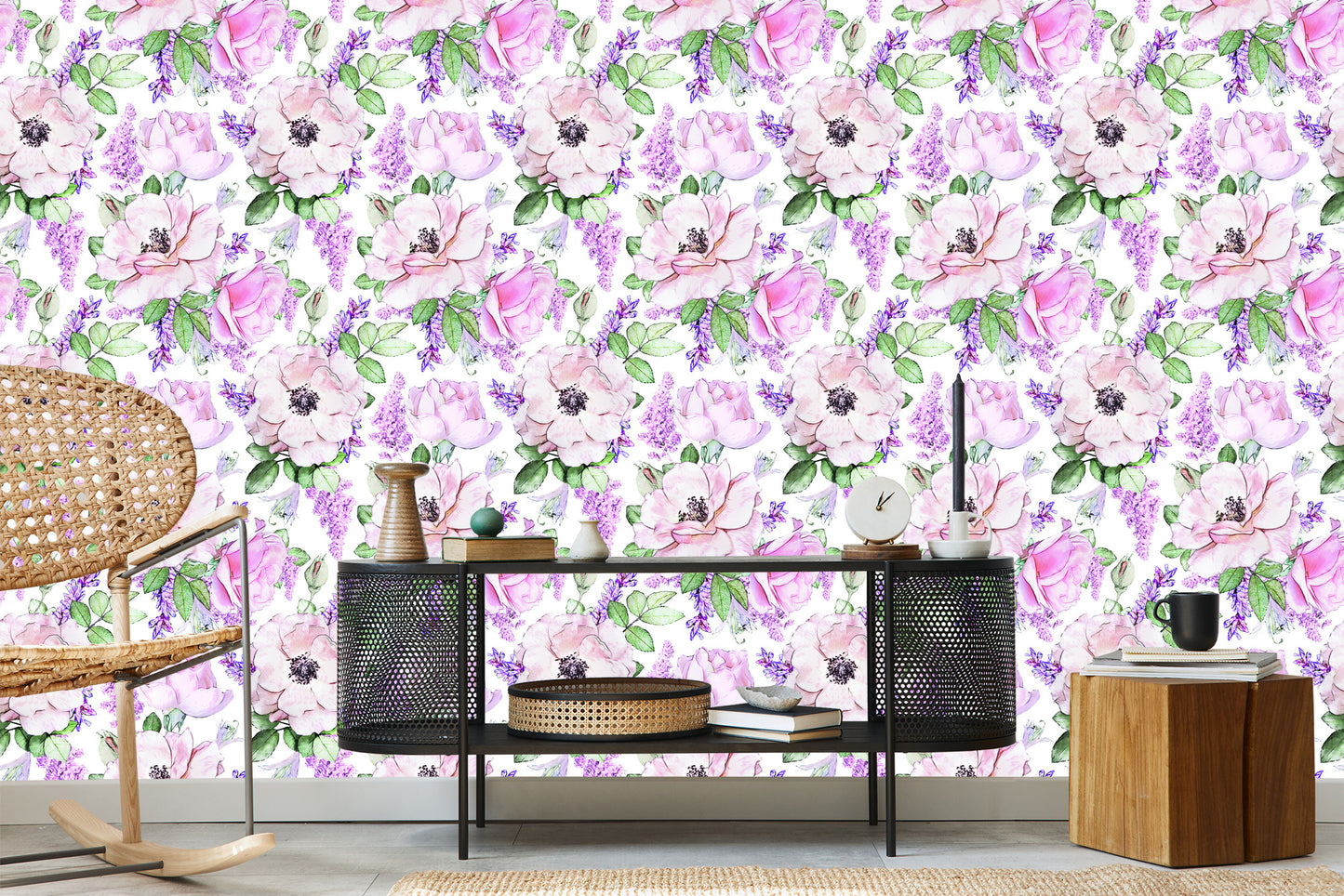 Wallpaper Roses Violet Flowers