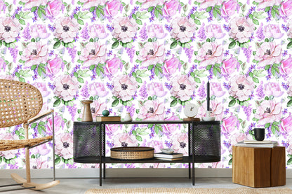 Wallpaper Roses Violet Flowers