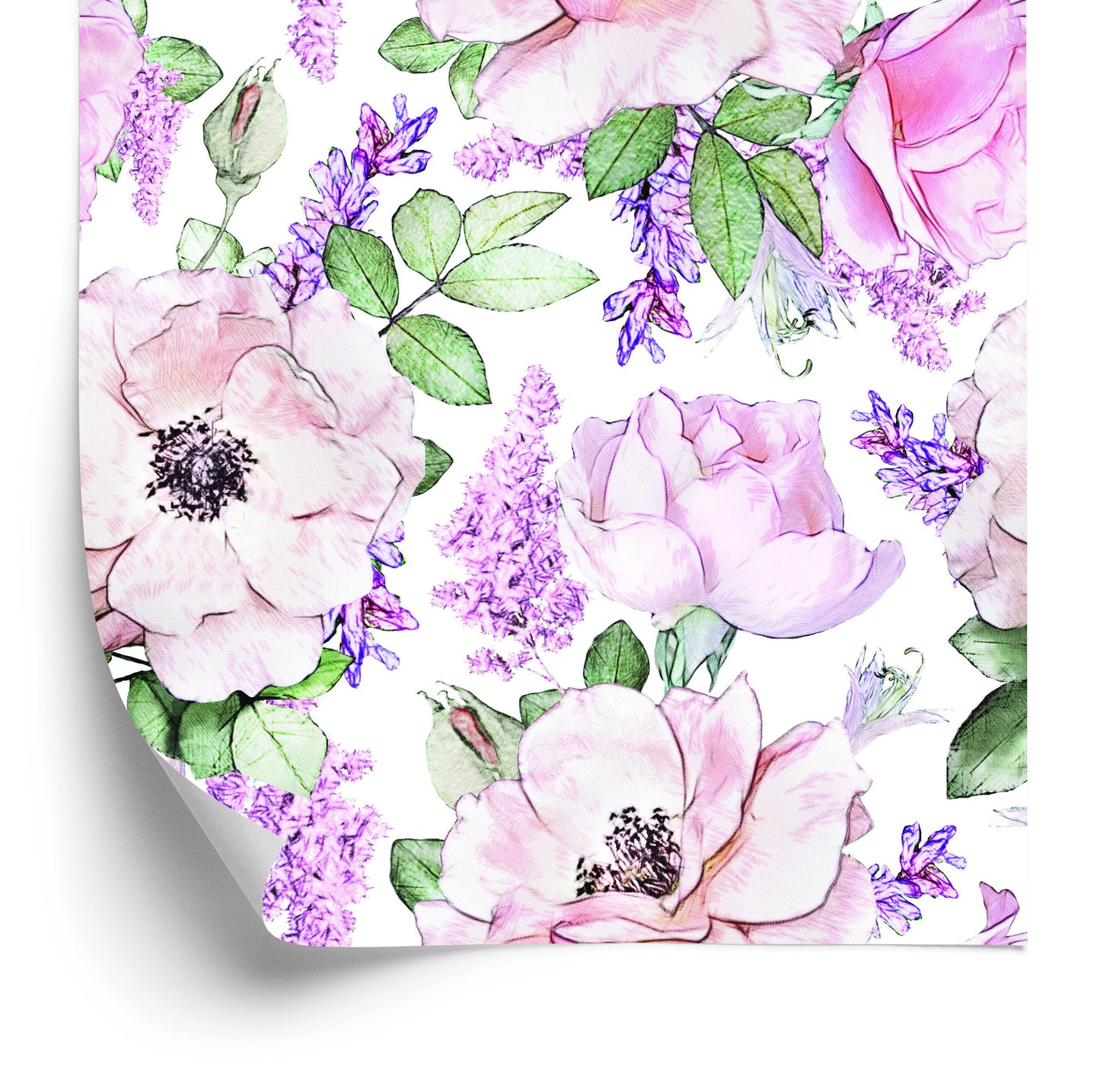 Wallpaper Roses Violet Flowers