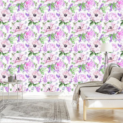 Wallpaper Roses Violet Flowers
