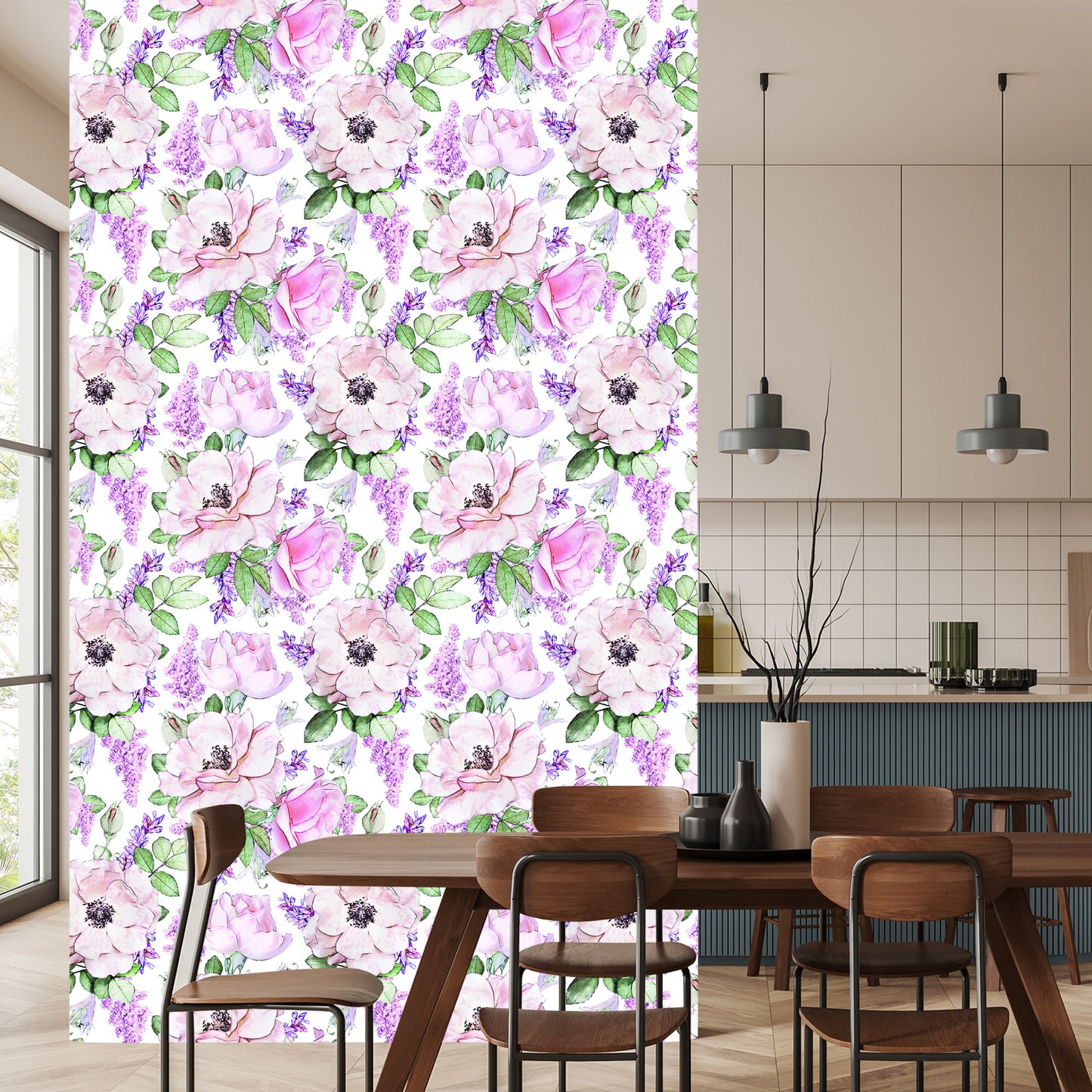 Wallpaper Roses Violet Flowers