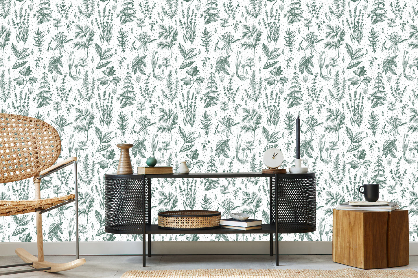 Wallpaper For Kitchen, Leaves, Plants, Herbs, Flowers