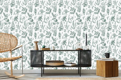 Wallpaper For Kitchen, Leaves, Plants, Herbs, Flowers