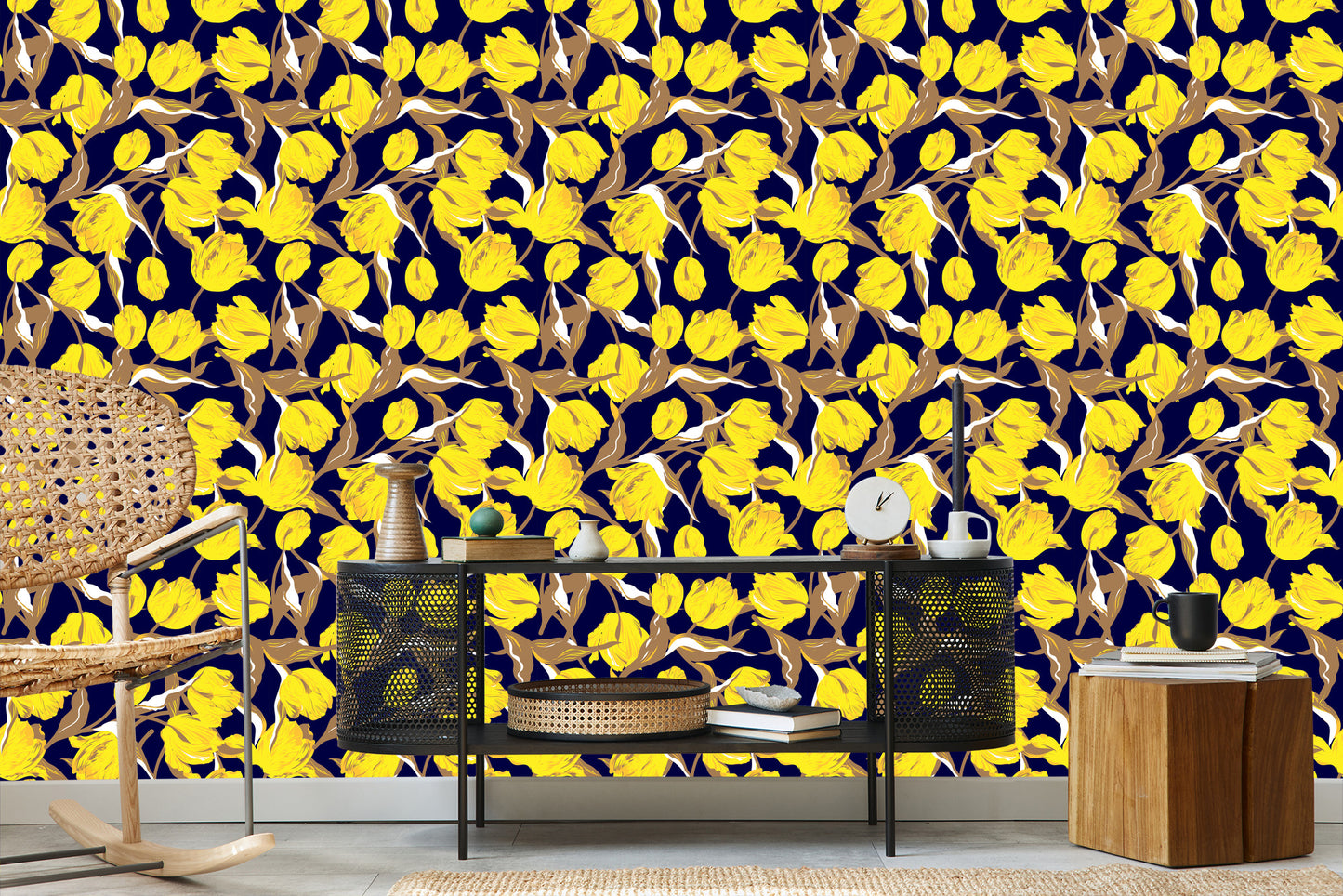 Wallpaper Yellow Tulips