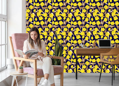 Wallpaper Yellow Tulips
