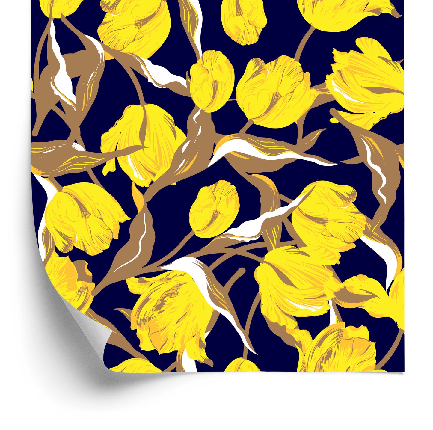 Wallpaper Yellow Tulips
