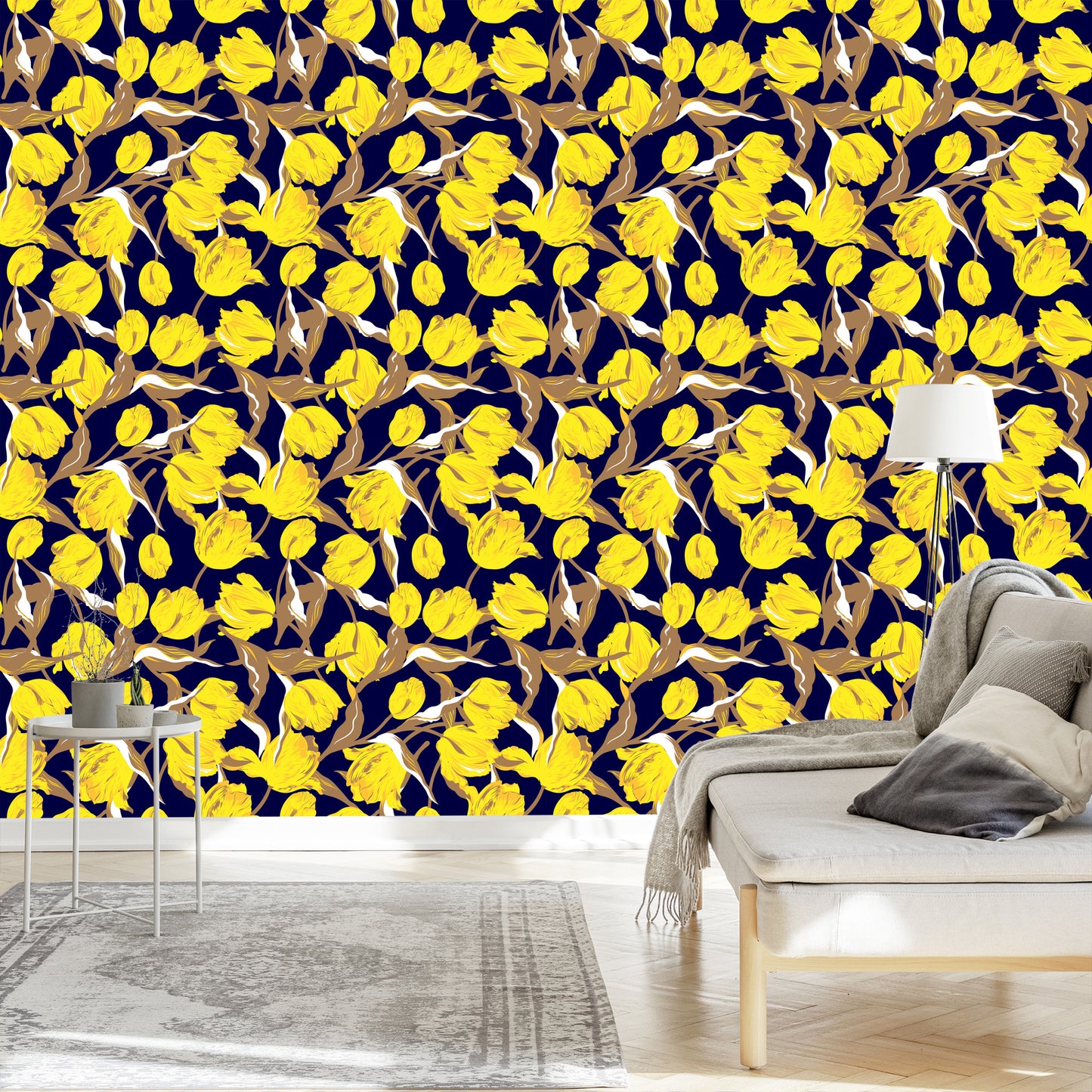 Wallpaper Yellow Tulips