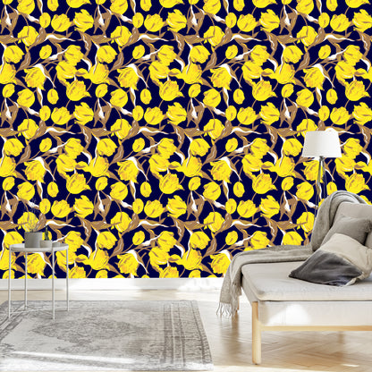 Wallpaper Yellow Tulips