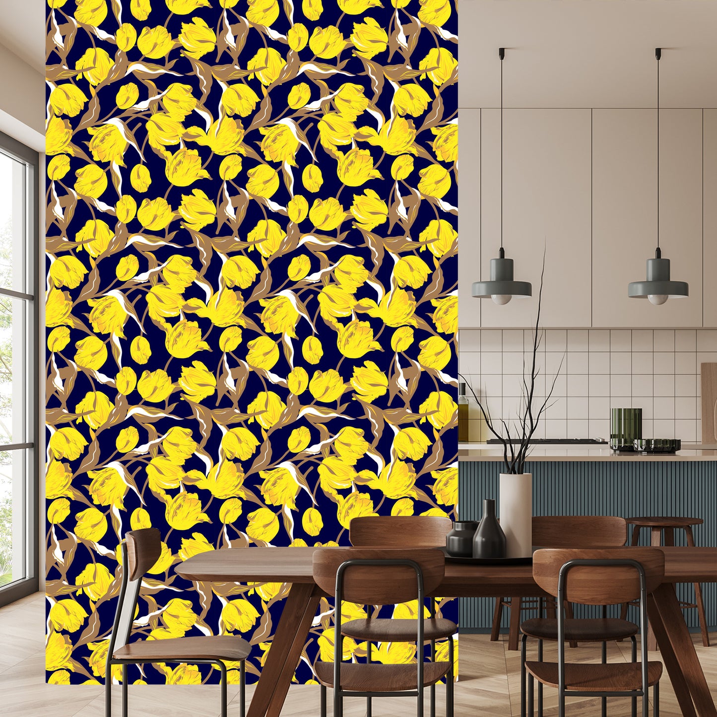 Wallpaper Yellow Tulips