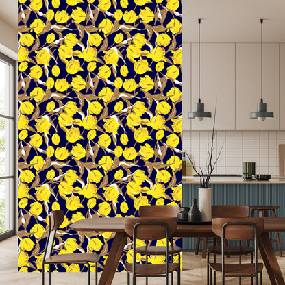 Wallpaper Yellow Tulips