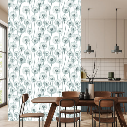 Wallpaper Dandelions Painted With Watercolor