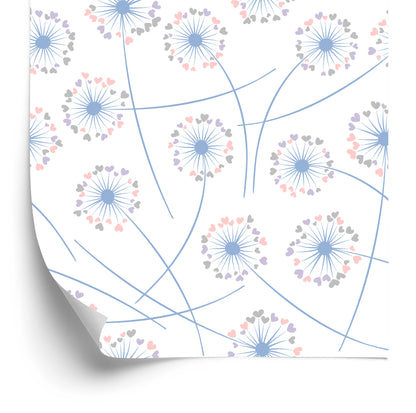 Wallpaper Dandelion With Hearts