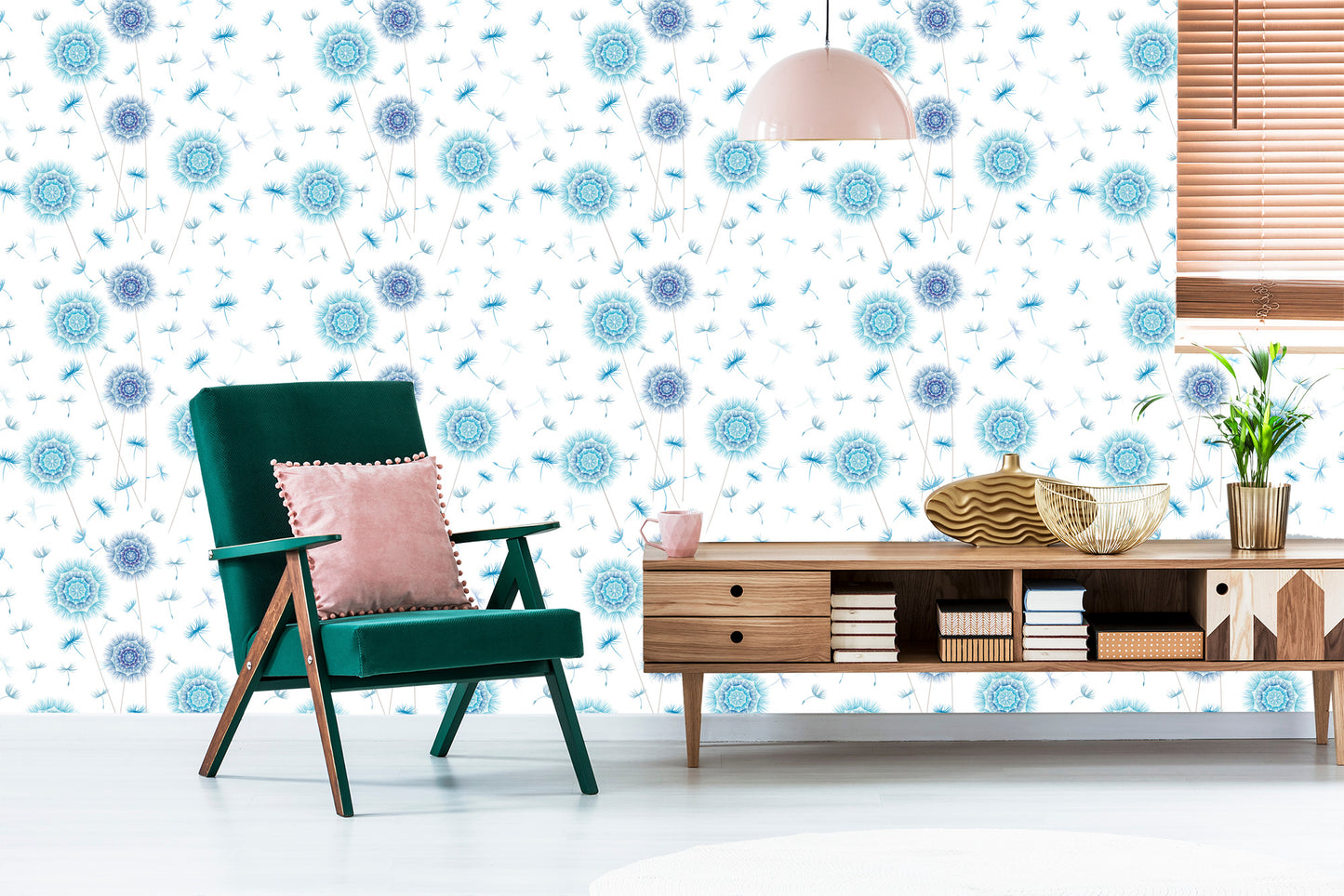 Wallpaper Dandelions In Ornaments