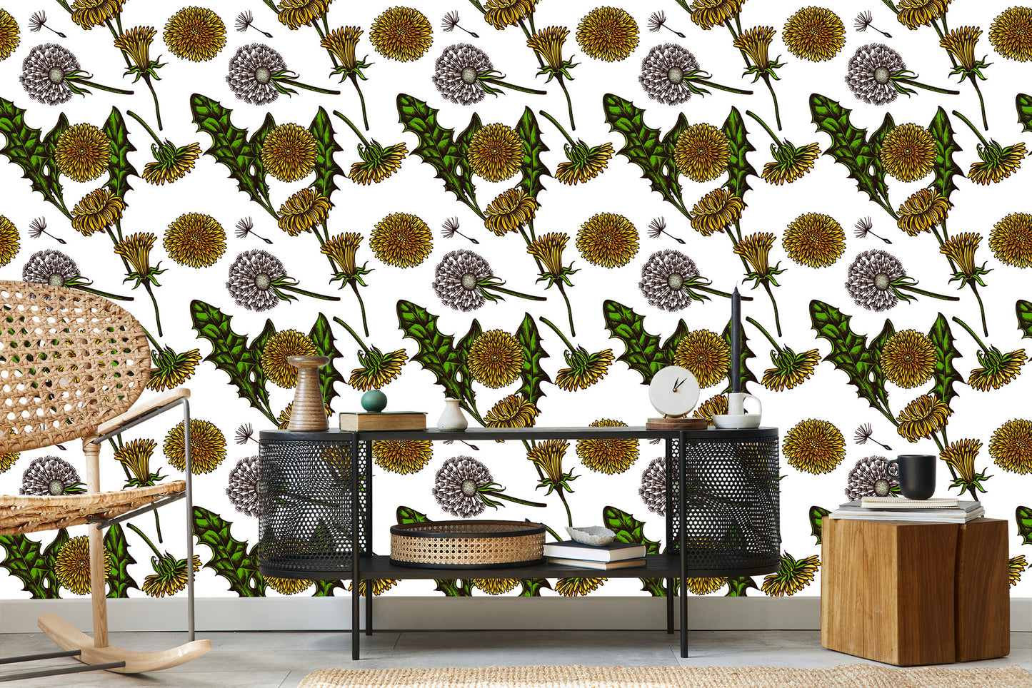 Wallpaper Blooming Dandelions