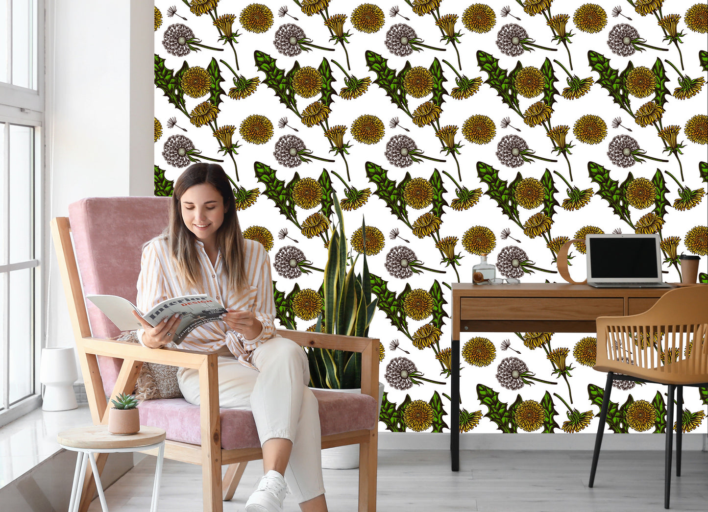 Wallpaper Blooming Dandelions
