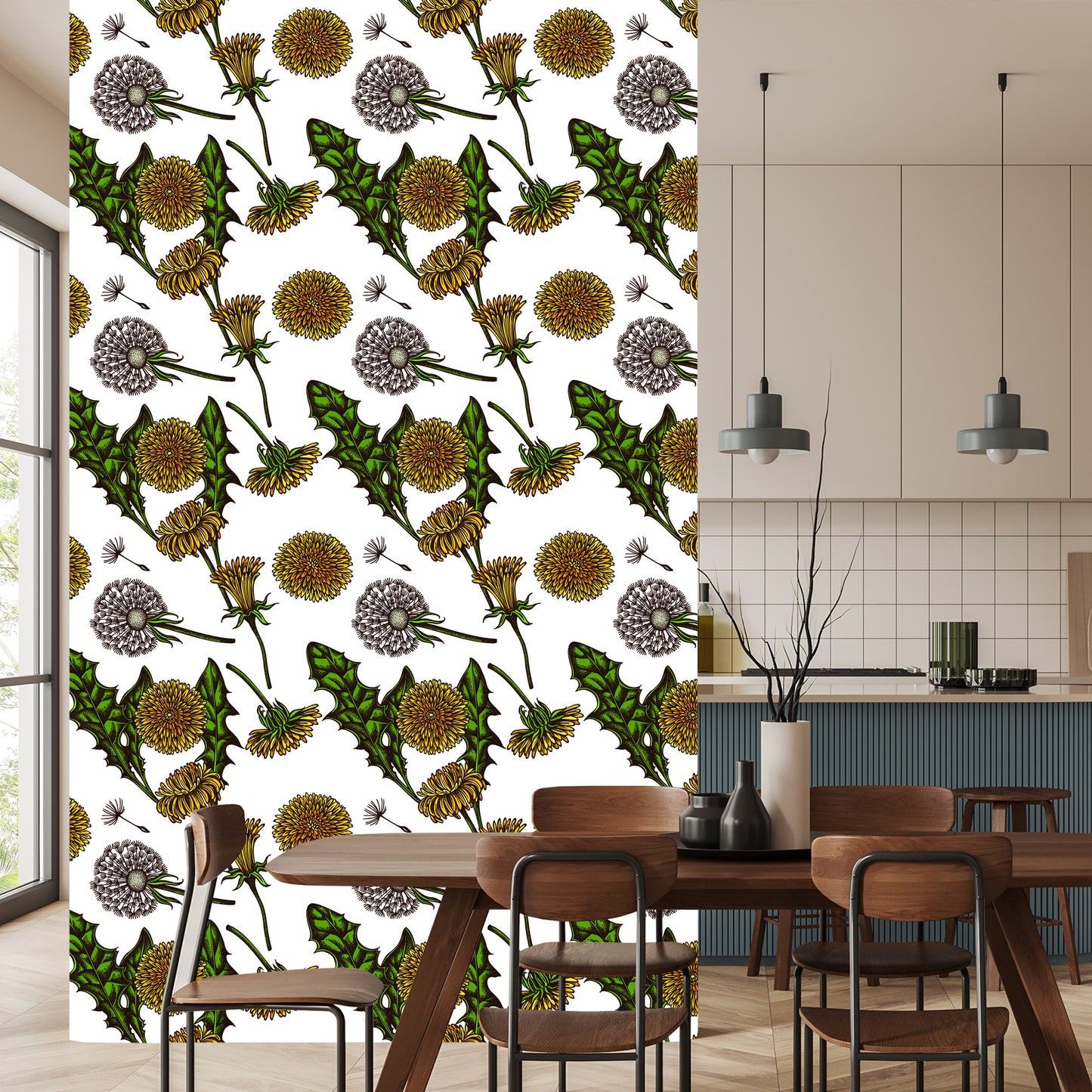 Wallpaper Blooming Dandelions