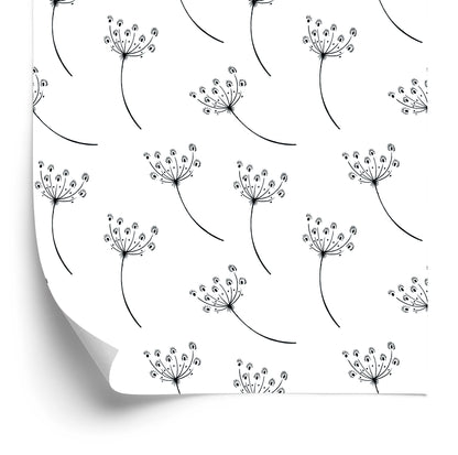 Wallpaper Minimalist Field Flowers