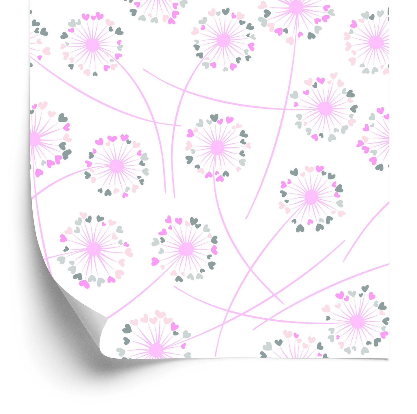 Wallpaper Dandelions With Hearts
