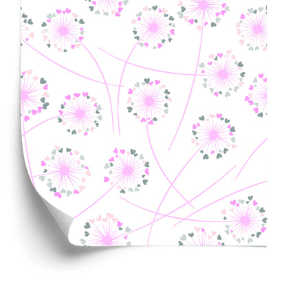 Wallpaper Dandelions With Hearts