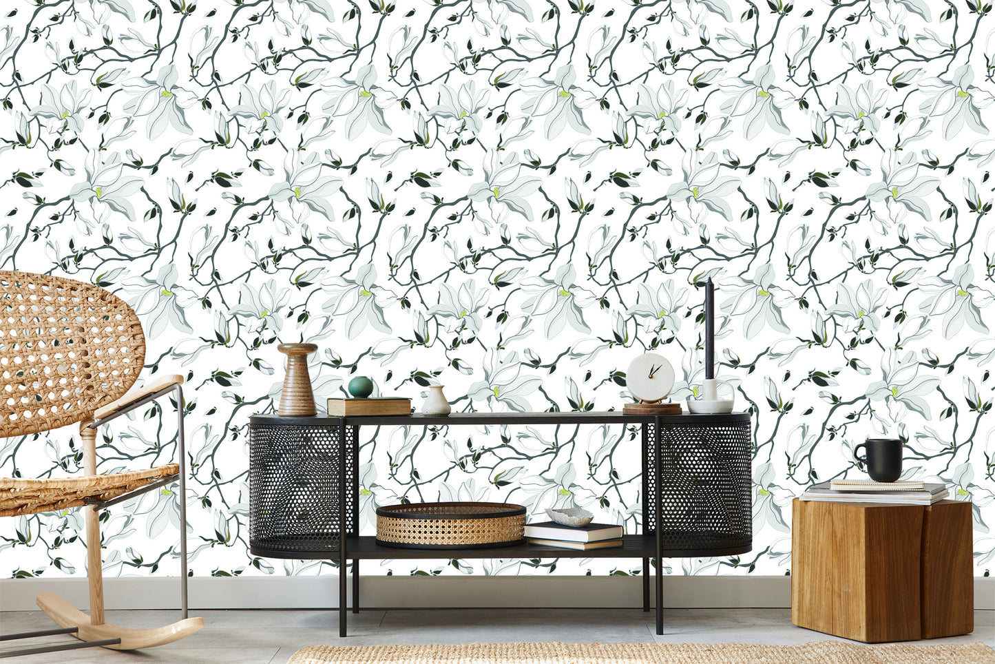 Wallpaper White Magnolias