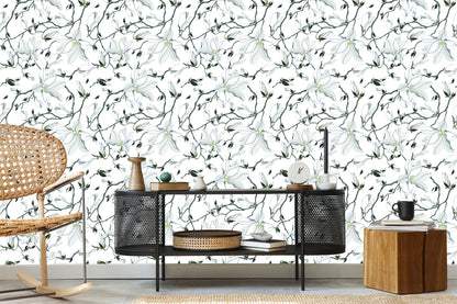 Wallpaper White Magnolias