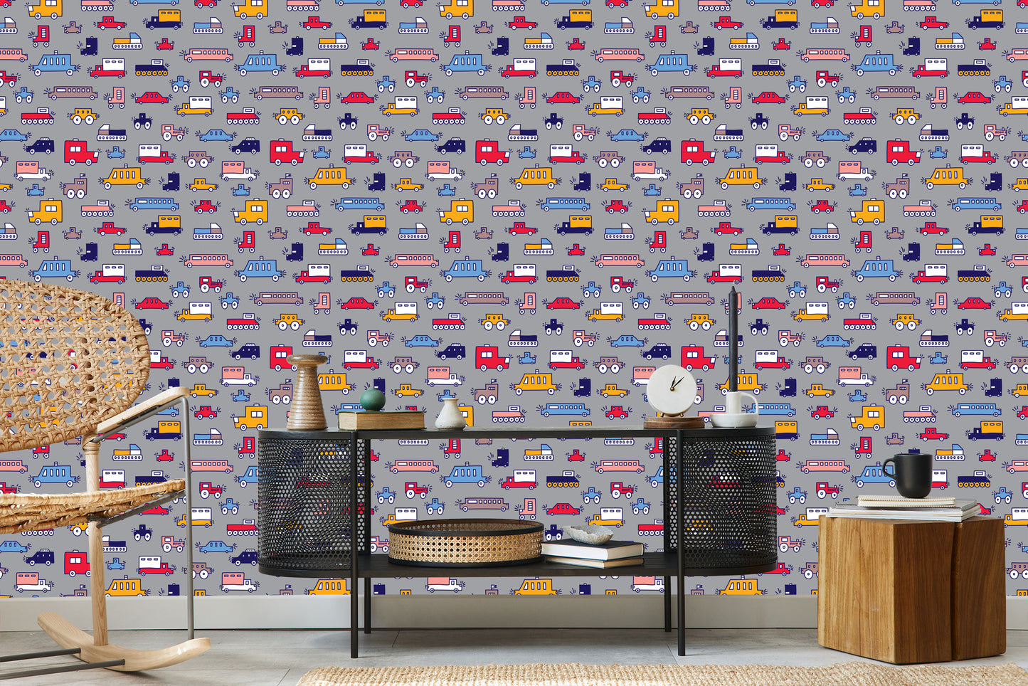Wallpaper For Children - Colorful Cars