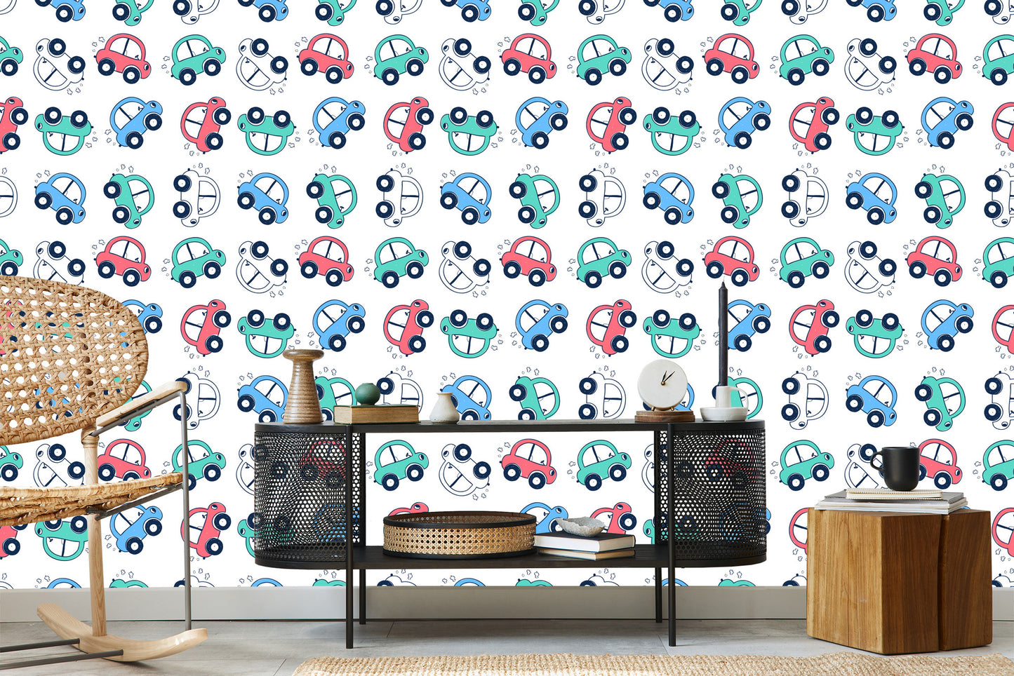 Wallpaper Cars Colorful Cars For Children's Room