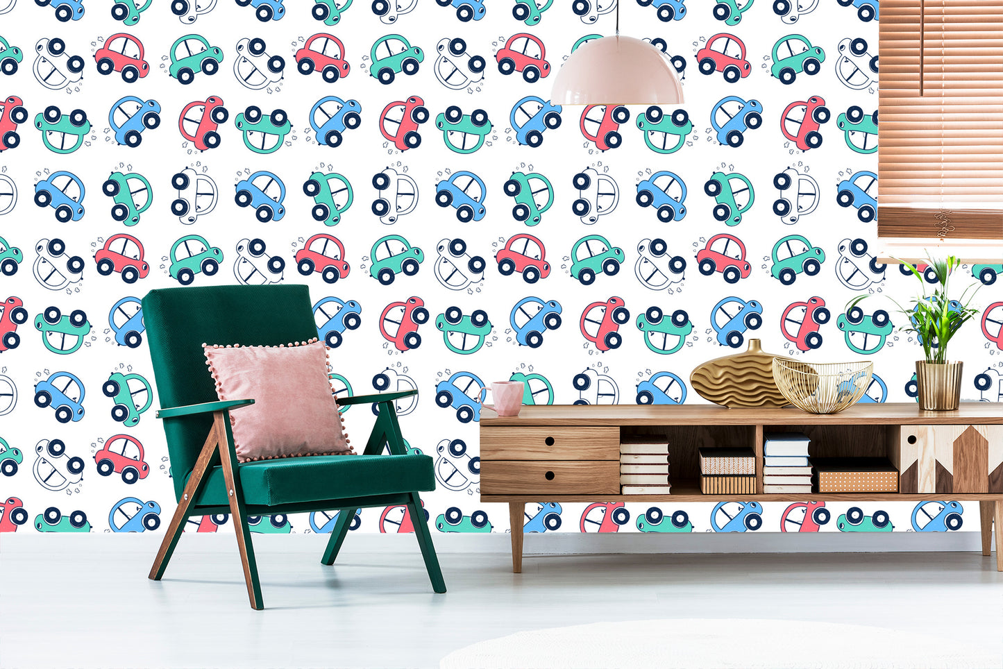Wallpaper Cars Colorful Cars For Children's Room