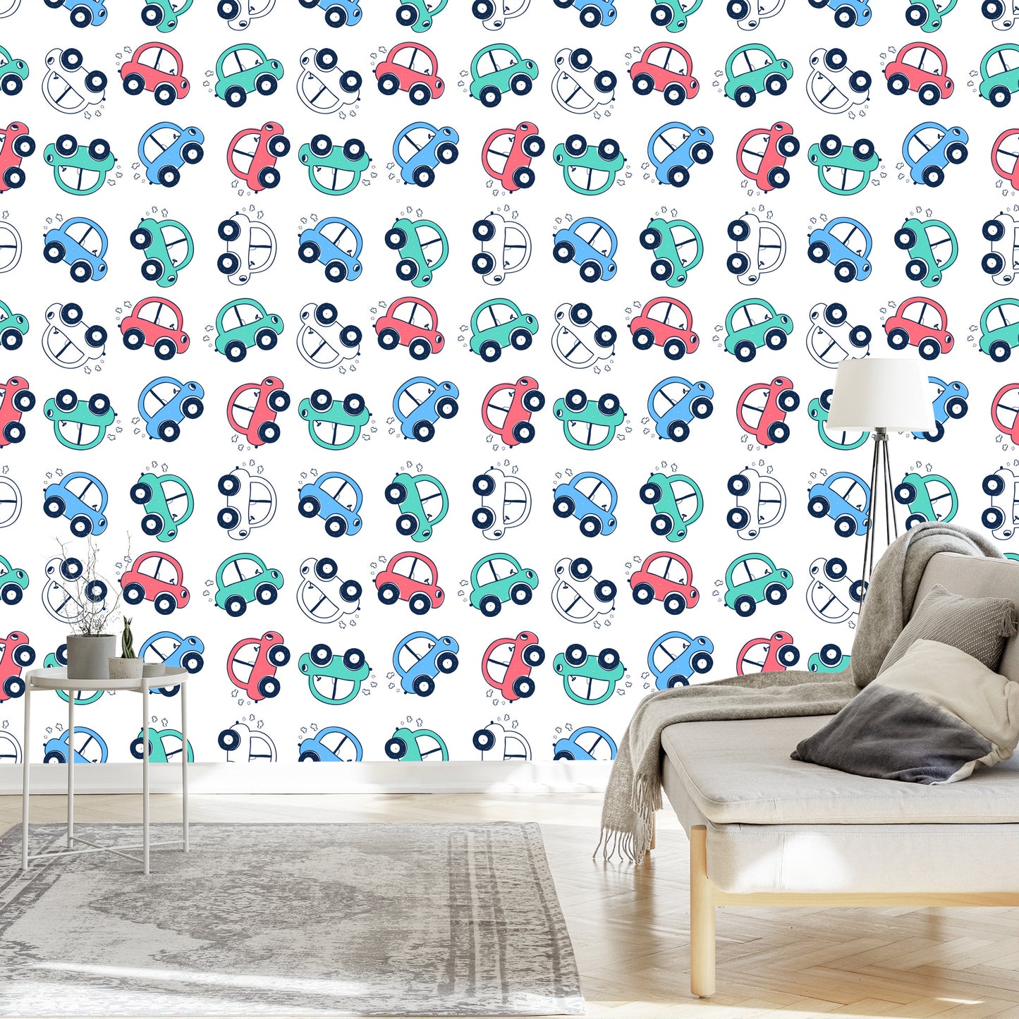 Wallpaper Cars Colorful Cars For Children's Room