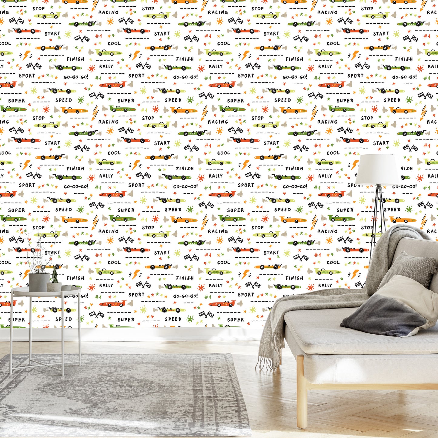 Wallpaper Cars Racing Cars For Children's Room