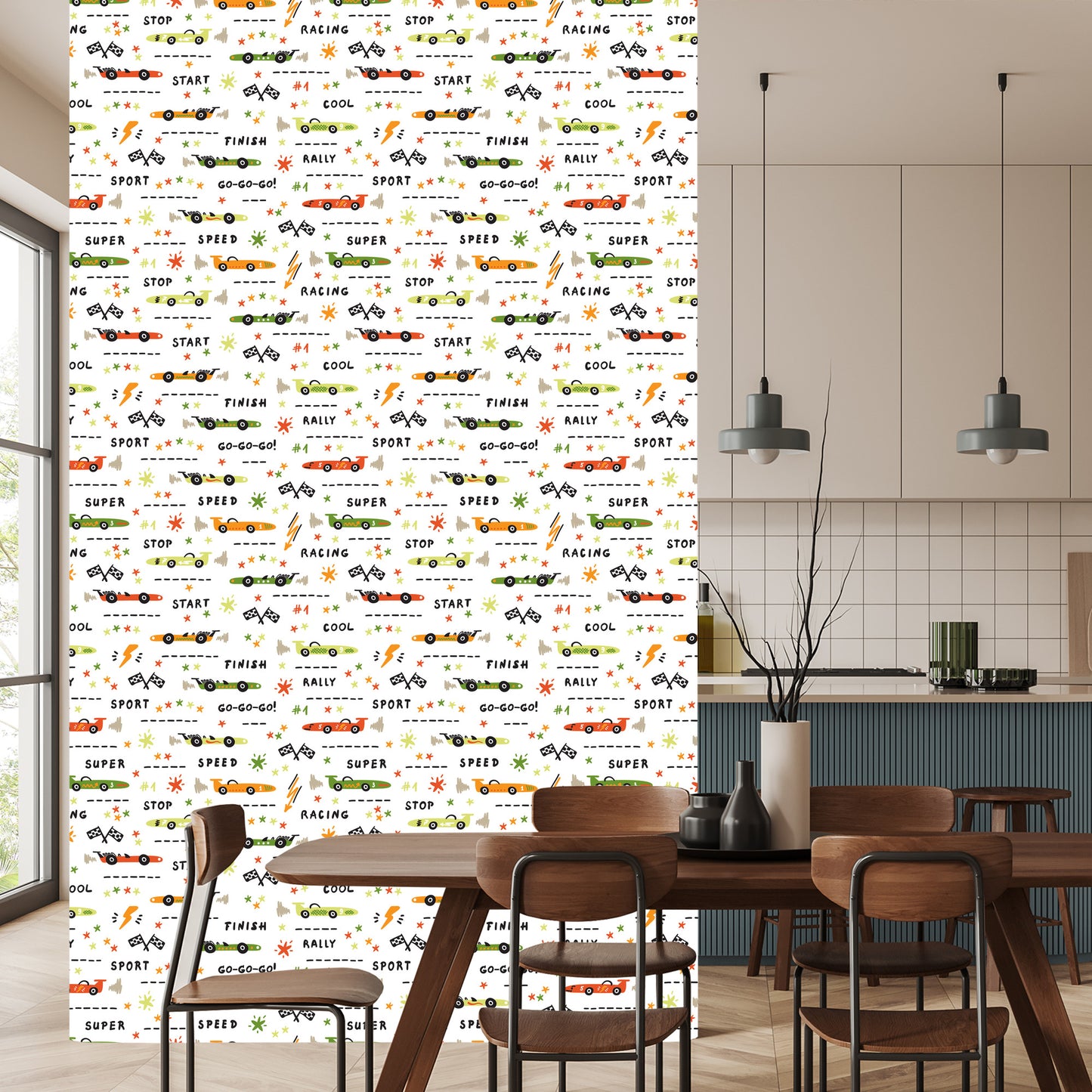 Wallpaper Cars Racing Cars For Children's Room
