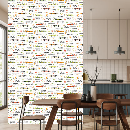 Wallpaper Cars Racing Cars For Children's Room
