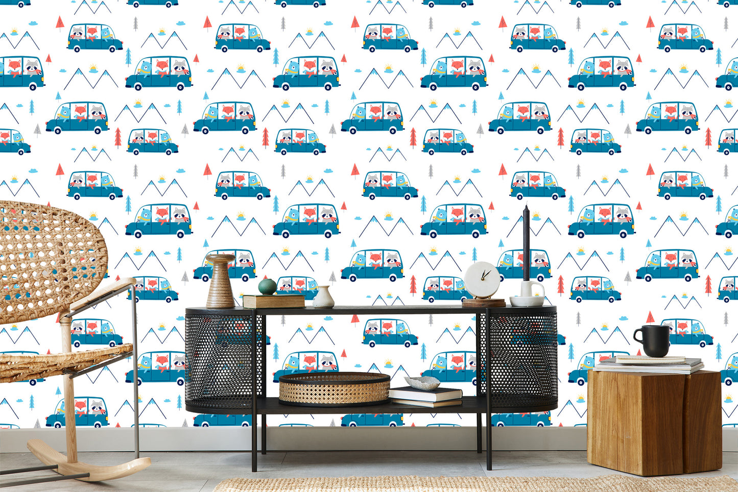 Wallpaper Pet Cars For Baby's Room