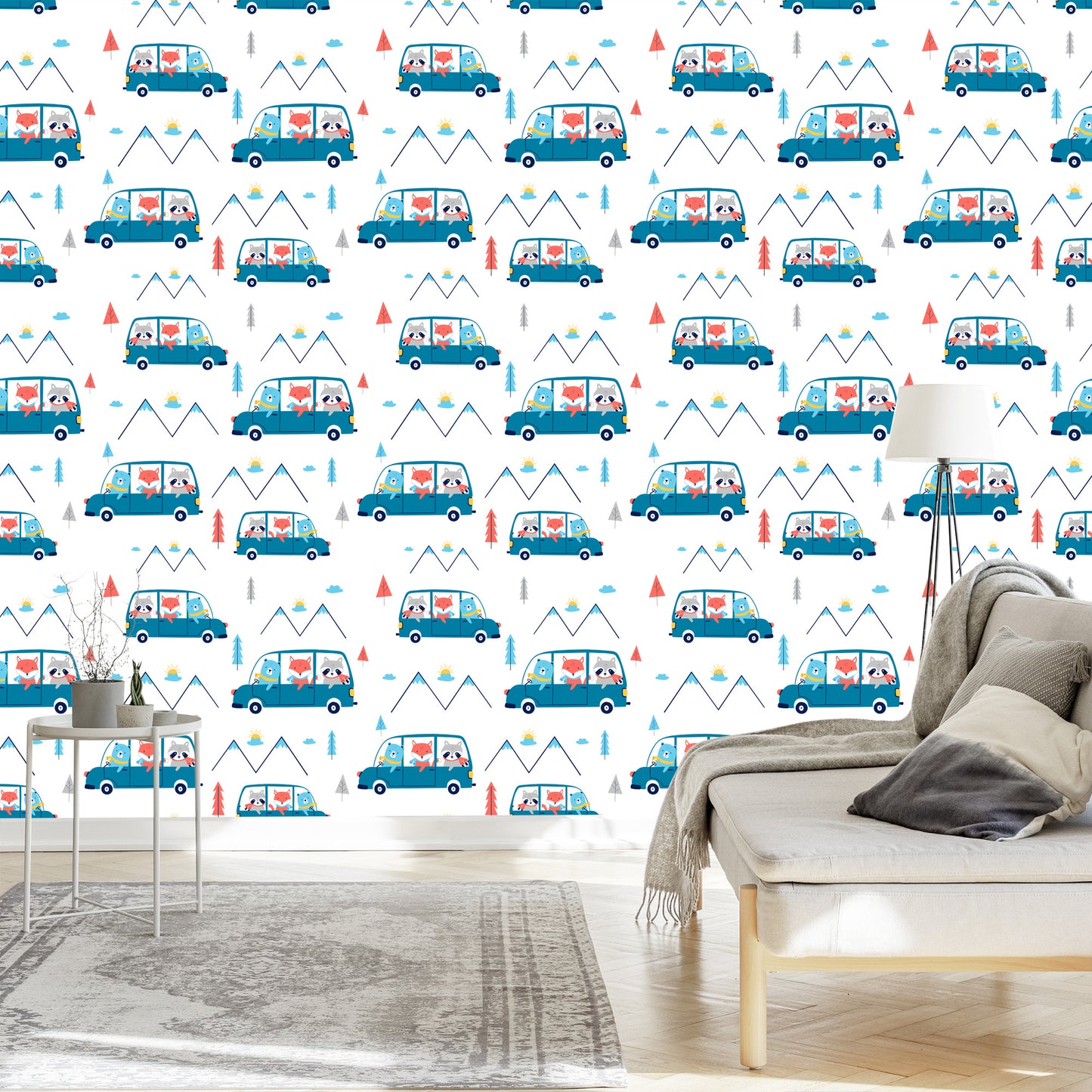 Wallpaper Pet Cars For Baby's Room