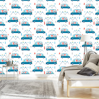 Wallpaper Pet Cars For Baby's Room