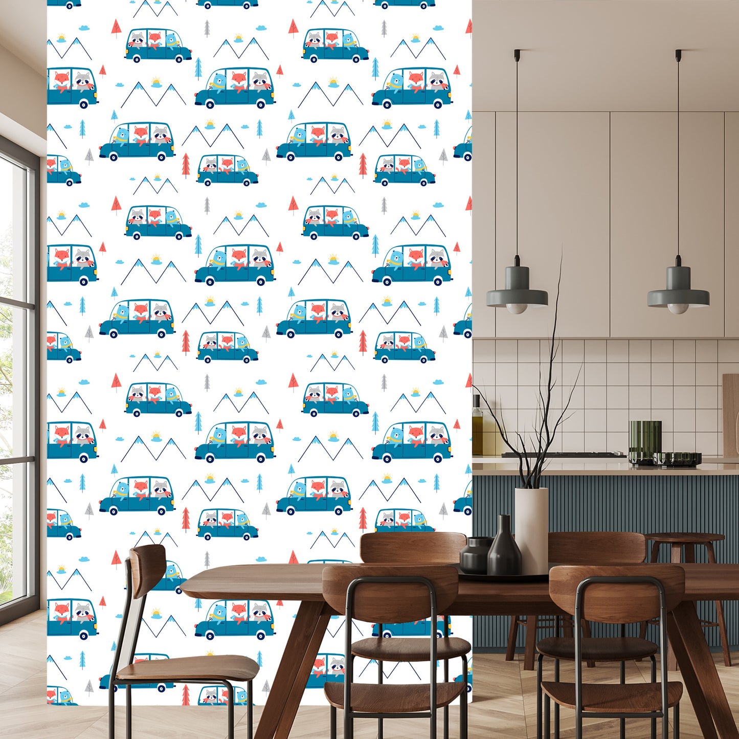 Wallpaper Pet Cars For Baby's Room