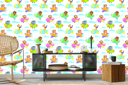 Wallpaper For Children - Animals, Airplanes