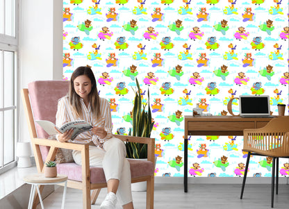Wallpaper For Children - Animals, Airplanes