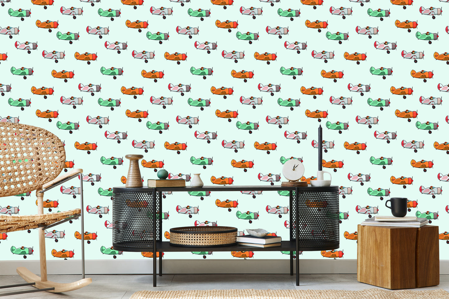Wallpaper Fairy-Tale Vintage Airplanes