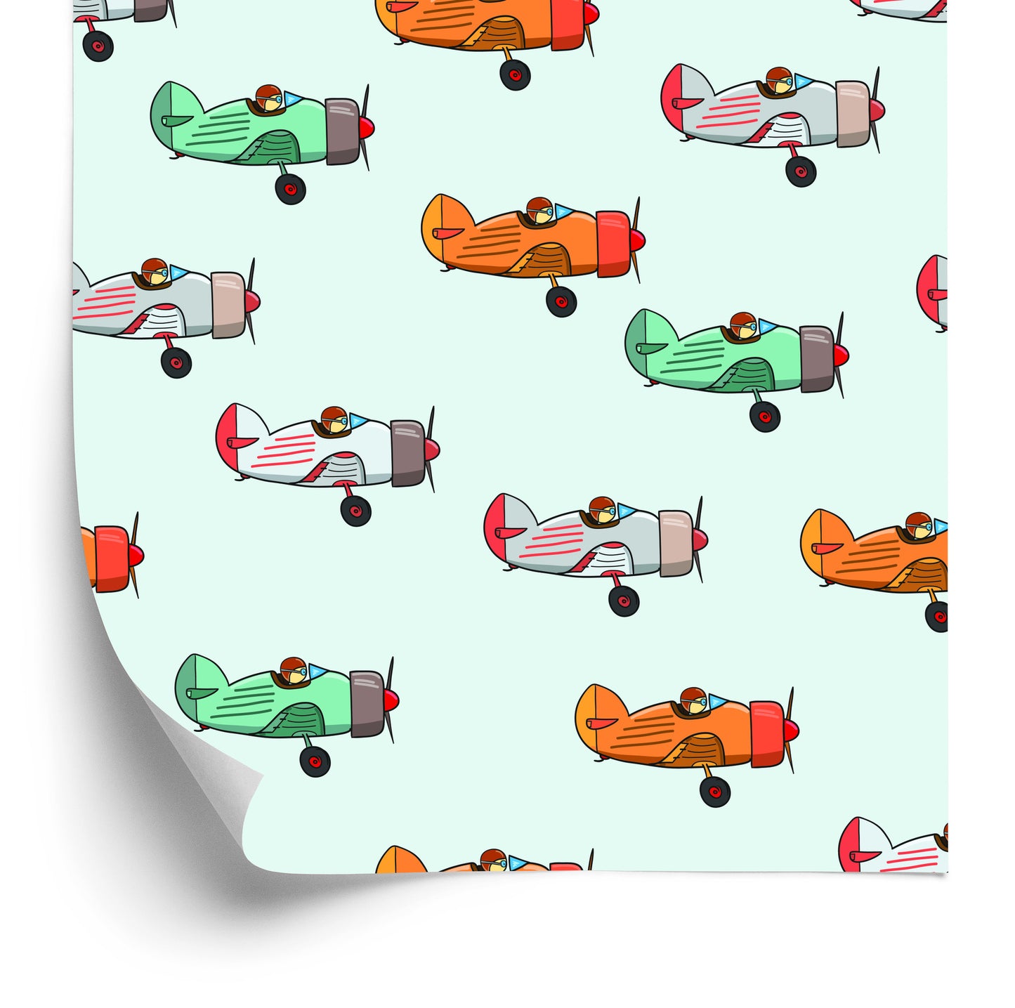 Wallpaper Fairy-Tale Vintage Airplanes