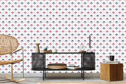 Wallpaper Colorful Checkered Airplanes
