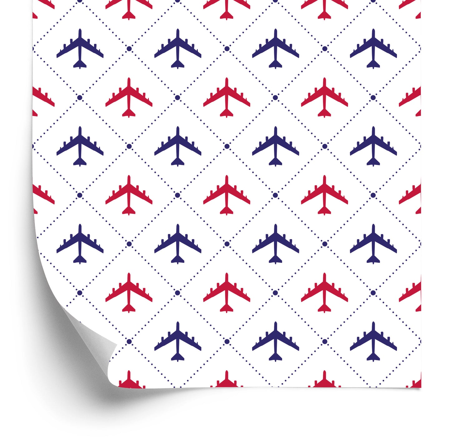 Wallpaper Colorful Checkered Airplanes