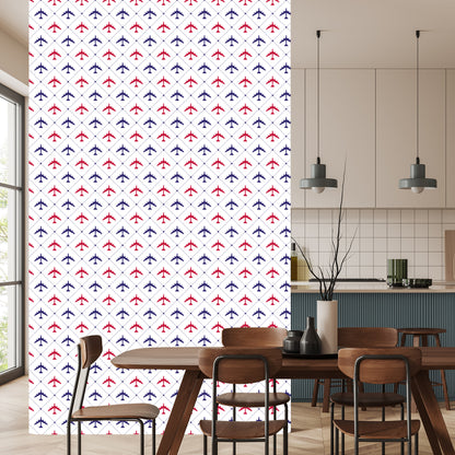 Wallpaper Colorful Checkered Airplanes